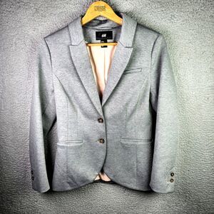 H&M Blazer Jacket Womens 10 Slim Fit Sharp Business Career Professional Lined